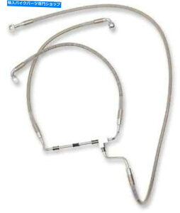 Hoses XeX|̊gtgu[LCn[[14-15mABSvX4 Stainless Steel Extended Length Front Brake Line Harley 14-15 Non ABS Plus 4