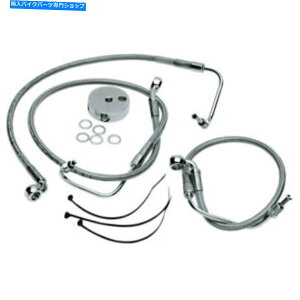 Hoses �h���b�O�X�y�V�����e�B�t�����g�u���[�L���C��FLHR94-07�X�e�����X�|| 640410 Drag Specialties Front Brake Line FLHR94-07 Stainless Steel | 640410�y���s�A���i�z