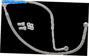 Hoses hbOXyVeBNAR[eBOꂽABStgu[LCLbgXeX|1741-3775 Drag Specialties Clear-Coated ABS Front Brake Line Kit Stainless Steel 1741-3775
