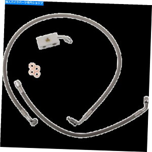 Hoses LA�`���b�p�[�YLA-8152B16�X�e�����X�|�u���[�L���C���L�b�g�A15�C���`17�C���`�B���̃n���K�[ LA Choppers LA-8152B16 Stainless Steel Brake Line Kit, 15in.-17in. Ape Hangers