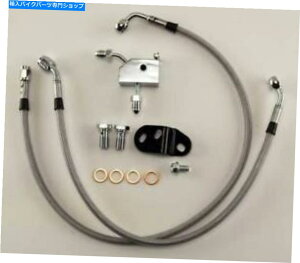 Hoses 3AFLH / FLHT̃XeXґgJX^u[LCLbg1997-2007 Midwest #3 Stainless Braided Custom Brake Line Kit For Rear FLH / FLHT 1997-2007