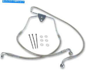 Hoses tg+2 "n[[̂߂̕ґgXeXX`[u[LCLbg96-07GNgOCh Front +2" Braided Stainless Steel Brake Line Kit for Harley 96-07 Electra Glide