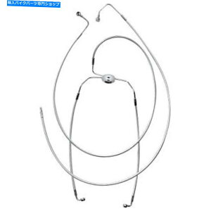 Hoses マグナム-57004-ポリッシュされたステンレスデザイナーシリーズフロントローワーブレーキラインキットH Magnum - 57004 - Polished Stainless Designer Series Front Lower Brake Line Kit H