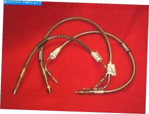 Hoses n[[FX 78-83A3ґgtgu[LCAcCfBXNɍ킹ăfɓK܂ Harley FX 78-83 ,3 braided front brake lines, fits models with twin disc