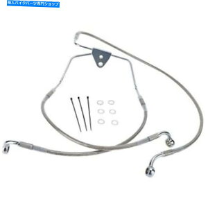 Hoses �h���b�O�X�y�V����+8 �u���[�L���C�� - �t�����g - �X�e�����X�|-FLH 96-07 1741-2632 Drag Specialties +8 Brake Line - Front - Stainless Steel - FLH 96-07 1741-2632�y���s�A���i�z