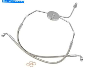 Hoses }OiXeXfUCi[ȊÕAuXu[LCLbg57005 Magnum Polished Stainless Designer Non-ABS Lower Brake Line Kit #57005