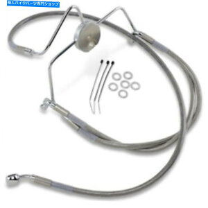 Hoses +6gXgbNXeXX`[Abp[u[LCLbgc[O94-07 +6 Extended Over Stock Stainless Steel Upper Brake Line Kit Harley Touring 94-07