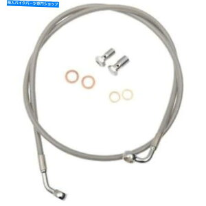 Hoses LA`bp[YLA-8230B19XeXX`[u[LCLbg-18IN.-20INB̃nK[ LA Choppers LA-8230B19 Stainless Steel Brake Line Kit - 18in.-20in. Ape Hangers