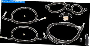 Hoses LA`bp[Y-LA8211KT08M-P[u/u[LCLbgA~jސlnK[ - ^钆 LA Choppers - LA8211KT08M - Cable/Brake Line Kit, Mini Ape Hangers - Midnight