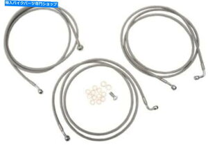 Hoses La Choppers La Choppers LA-8052B19XeXX`[u[LCLbg1741-3909 LA Choppers LA Choppers LA-8052B19 Stainless Steel Brake Line Kits 1741-3909