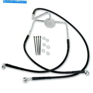 Hoses 16 25 1/2 �W���u���b�N�r�j�[���A�b�p�[/���[���[�u���[�L���C���L�b�g�n�[���[�c�[�����O94-07 16 25 1/2 Standard Black Vinyl Upper/Lower Brake Line Kit Harley Touring 94-07�y���s�A���i�z
