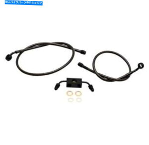 Hoses LA`bp[YLA-8231B16M~bhiCgґgu[LC-15-17C`B̃nK[ LA Choppers LA-8231B16M Midnight Braided Brake Line - 15-17in. Ape Hangers