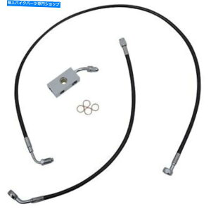 Hoses LA`bp[Y-LA -8152B19B -Black VinylR[eBOXeXX`[u[LCLbgHA LA Choppers - LA-8152B19B - Black Vinyl-Coated Stainless Steel Brake Line Kit Ha