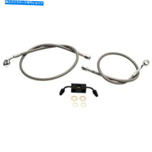 Hoses LA`bp[YLA-8231B19XeX|u[LCLbg-18in.-20inB̃nK[ LA Choppers LA-8231B19 Stainless Steel Brake Line Kit - 18in.-20in. Ape Hangers
