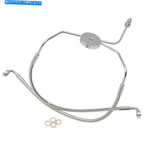 Hoses }Oi-57005-|bVꂽXeXfUCi[V[Ytg[[u[LCLbgH Magnum - 57005 - Polished Stainless Designer Series Front Lower Brake Line Kit H