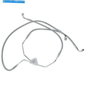 Hoses tgu[LCFLHT 96-07NAR[eBOXeX|1741-0868 Front Brake Line FLHT 96-07 Clear-Coated Stainless Steel 1741-0868