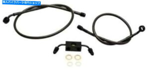Hoses LA`bp[YLA-8231B19M~bhiCgґgu[LC-18-20INB̃nK[ LA Choppers LA-8231B19M Midnight Braided Brake Line - 18-20in. Ape Hangers