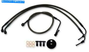 Hoses LA`bp[YLA-8230B16M~bhiCgґgu[LC-15-17C`B̃nK[ LA Choppers LA-8230B16M Midnight Braided Brake Lines - 15-17in. Ape Hangers