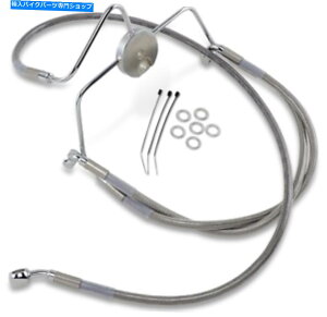 Hoses �h���b�O1741-2636�g���X�e�����X�|�t�����g�u���[�L���C���L�b�g16in./36in�B�N���A DRAG 1741-2636 Extended Stainless Steel Front Brake Line Kit 16in./36in. Clear