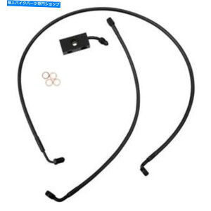 Hoses LA`bp[YLA-8152B19M~bhiCgґgu[LC-18in.-20inB̃nK[ LA Choppers LA-8152B19M Midnight Braided Brake Line - 18in.-20in. Ape Hangers