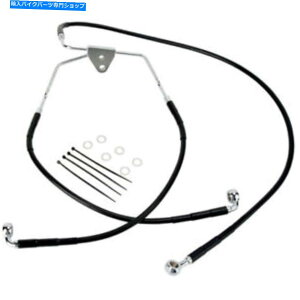 Hoses hbOtgg+8n[[̃ubNrj[u[LC96-07 FLHT/FLHX Drag Front Extended +8 Black Vinyl Brake Line for Harley 96-07 FLHT/FLHX