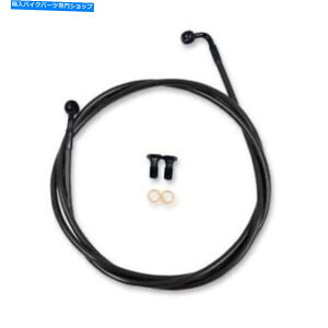 Hoses LA`bp[YLA-8150B13M~bhiCgWu[LC-12-14INB̃nK[ LA Choppers LA-8150B13M Midnight Standard Brake Lines - 12-14in. Ape Hangers