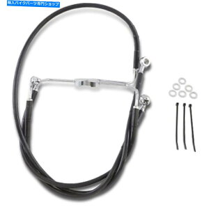 Hoses �h���b�O�X�y�V�����e�B-644410-10BLK-�g���X�e�����X�|�t�����g�u���[�L���C���L�b�g�A Drag Specialties - 644410-10BLK - Extended Stainless Steel Front Brake Line Kit,�y���s�A���i�z