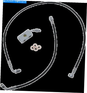 Hoses La ChoppersubNXeXu[LC12-14 "ސlA2018Ñ\tgACLA-8152B13B LA Choppers BLACK Stainless Brake Lines 12-14" Apes, 2018-Up Softail LA-8152B13B