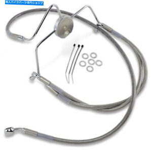 Hoses �h���b�O�X�y�V����+6 �u���[�L���C�� - �t�����g - �X�e�����X�|-FLHR94-07 | 644410-6 Drag Specialties +6 Brake Line - Front - Stainless Steel - FLHR94-07 | 644410-6�y���s�A���i�z