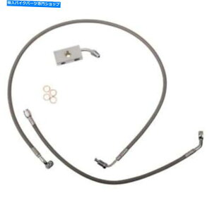 Hoses LA`bp[YLA-8152B19XeX|u[LCLbg-18in.-20inB̃nK[ LA Choppers LA-8152B19 Stainless Steel Brake Line Kit - 18in.-20in. Ape Hangers