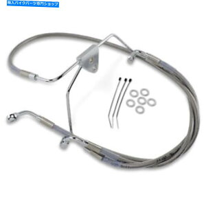 Hoses �h���b�O�X�y�V����+8 �u���[�L���C�� - �t�����g - �X�e�����X�|-FLH 96-07 | 660411-8 Drag Specialties +8 Brake Line - Front - Stainless Steel - FLH 96-07 | 660411-8�y���s�A���i�z