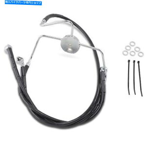 Hoses �h���b�O�X�y�V�����e�B-644410-2BLK-�g���X�e�����X�|�t�����g�u���[�L���C���L�b�gH Drag Specialties - 644410-2BLK - Extended Stainless Steel Front Brake Line Kit H�y���s�A���i�z