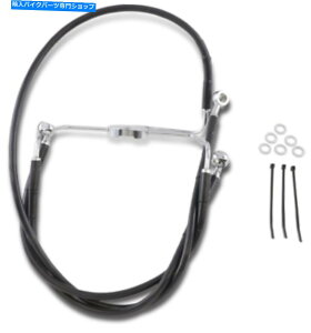 Hoses hbO1741-2525gXeX|tgu[LCLbg16in./40inB DRAG 1741-2525 Extended Stainless Steel Front Brake Line Kit 16in./40in. Black