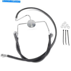 Hoses �h���b�O�X�y�V�����e�B-644410-6BLK-�g���X�e�����X�|�t�����g�u���[�L���C���L�b�gH Drag Specialties - 644410-6BLK - Extended Stainless Steel Front Brake Line Kit H�y���s�A���i�z