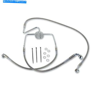 Hoses �h���b�O�X�y�V����+2 �u���[�L���C�� - �t�����g - �X�e�����X�|-FLHR94-07 | 644410-2 Drag Specialties +2 Brake Line - Front - Stainless Steel - FLHR94-07 | 644410-2�y���s�A���i�z