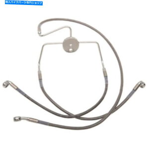 Hoses �h���b�O�X�y�V����+8 �u���[�L���C�� - �t�����g - �X�e�����X�|-FLHR94-07 | 644410-8 Drag Specialties +8 Brake Line - Front - Stainless Steel - FLHR94-07 | 644410-8�y���s�A���i�z