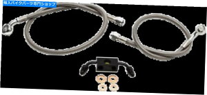 Hoses La Choppers 15 17���n���K�[�ґg�X�e�����X�u���[�L���C���L�b�gLA-8211B16 LA Choppers 15 17 Ape Hanger Braided Stainless Brake Line Kit LA-8211B16�y���s�A���i�z