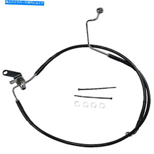 Hoses �h���b�O�X�y�V�����e�B-640223-3BLK-�g���X�e�����X�X�`�[�����A�u���[�L���C���L�b�g�AB Drag Specialties - 640223-3BLK - Extended Stainless Steel Rear Brake Line Kit, B�y���s�A���i�z