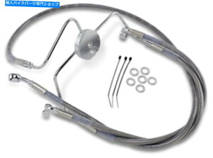 Hoses 1741-2638�g���X�e�����X�|�t�����g�u���[�L���C���L�b�g16in./40in�B�N���A 1741-2638 Extended Stainless Steel Front Brake Line Kit 16in./40in. Clear�y���s�A���i�z