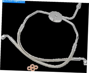 Hoses }OifUCi[|bVꂽXeXtg[[u[LC94-07 FLH no abs 57005 Magnum Designer Polished Stainless Front Lower Brake Line 94-07 FLH NO ABS 57005