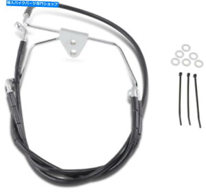 Hoses hbOtgg+10n[[̃ubNrj[u[LC96-07 FLHT/FLHX Drag Front Extended +10 Black Vinyl Brake Line for Harley 96-07 FLHT/FLHX