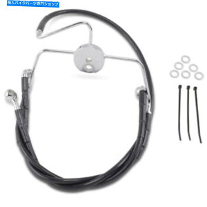 Hoses �h���b�O�X�y�V����+4 �u���[�L���C�� - �t�����g - �u���b�N�r�j�[��-FLHR94-07 | 644410-4BLK Drag Specialties +4 Brake Line - Front - Black Vinyl - FLHR94-07 | 644410-4BLK�y���s�A���i�z