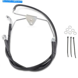 Hoses �h���b�O�X�y�V����+8 �u���[�L���C�� - �t�����g - �u���b�N�r�j�[��-FLH 96-07 | 660411-8BLK Drag Specialties +8 Brake Line - Front - Black Vinyl - FLH 96-07 | 660411-8BLK�y���s�A���i�z