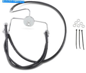 Hoses 1741-2524�g���X�e�����X�|�t�����g�u���[�L���C���L�b�g16in./38in�B�� 1741-2524 Extended Stainless Steel Front Brake Line Kit 16in./38in. Black�y���s�A���i�z