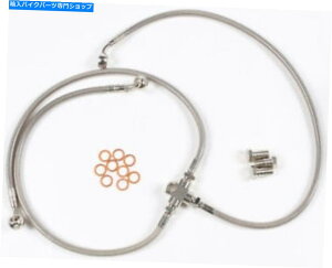 Hoses Galfer Brakes -D436-3-���g���b�N�N���[�U�[�X�e�����X�����t�����g�u���[�L���C�� Galfer Brakes - D436-3 - Metric Cruiser Stainless Hydraulic Front Brake Line�y���s�A���i�z
