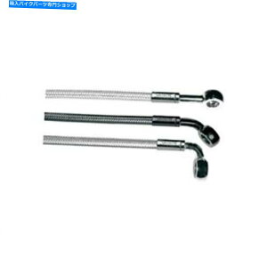 Hoses �}�O�i���u���b�N�p�[�������t�����g�u���[�L���C��FLH FLT 94-07 Magnum Black Pearl Lower Front Brake Line FLH FLT 94-07�y���s�A���i�z