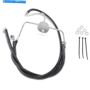 Hoses �h���b�O�X�y�V����+2 �u���[�L���C�� - �t�����g - �u���b�N�r�j�[��-FLHR94-07 | 644410-2BLK Drag Specialties +2 Brake Line - Front - Black Vinyl - FLHR94-07 | 644410-2BLK�y���s�A���i�z