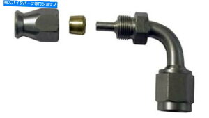 Hoses XCxGh90AngleXeXŃz[XɁ3/8theadʁv Swivel End 90Angle Stainless on to Hose & 3/8Thead Concave"