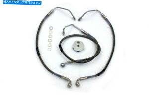 Hoses VcCɂn[[frbh\̂߂̃XeX|tgu[Lz[X31-1/4 Stainless Steel Front Brake Hose 31-1/4 for Harley Davidson by V-Twin
