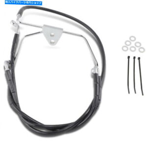 Hoses �h���b�O�X�y�V����+10 �u���[�L���C�� - �t�����g - �u���b�N�r�j�[��-FLH96-07 | 660411-10BLK Drag Specialties +10 Brake Line - Front - Black Vinyl - FLH96-07 | 660411-10BLK�y���s�A���i�z